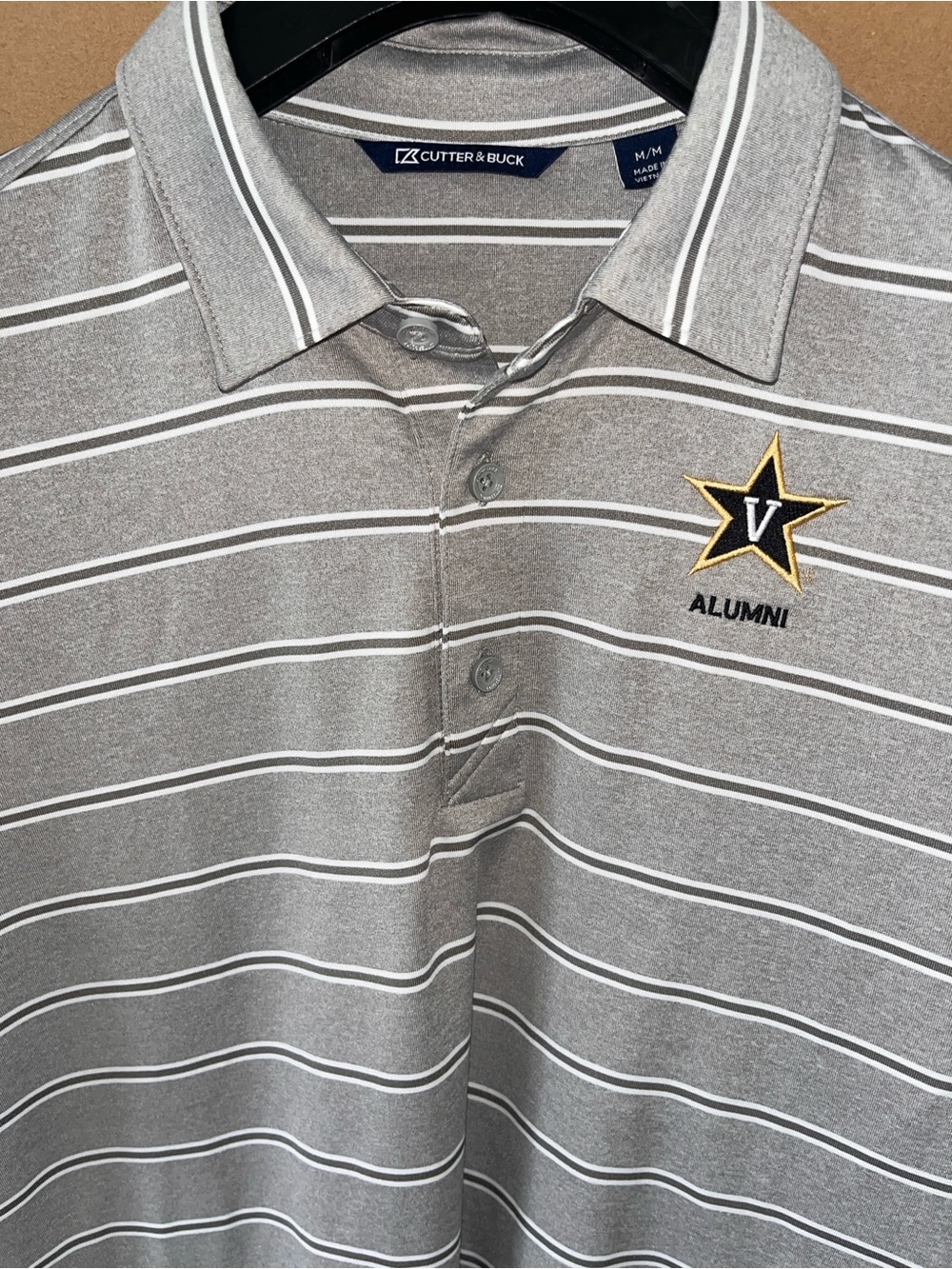 Mint Vanderbilt Commodores Alumni Polo Shirt Medium Gray Cutter & Buck Polyester